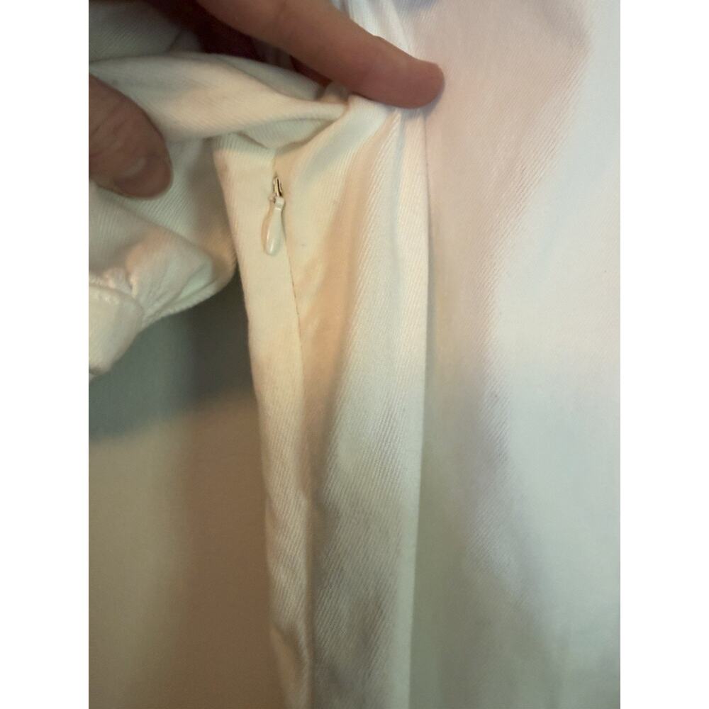 Hyacinth House White Front Zip Denim Mini Dress Size XS Stretch NEW $225 - Picture 12 of 12